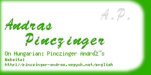 andras pinczinger business card